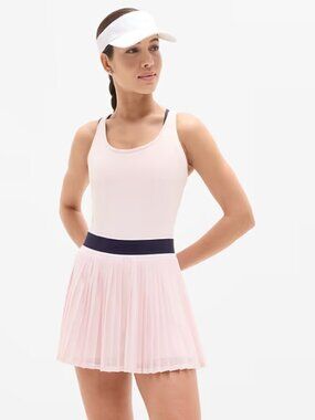 Athleta Power Serve Tank Dress Tennis Golf Athletic Shell Pink Size Medium